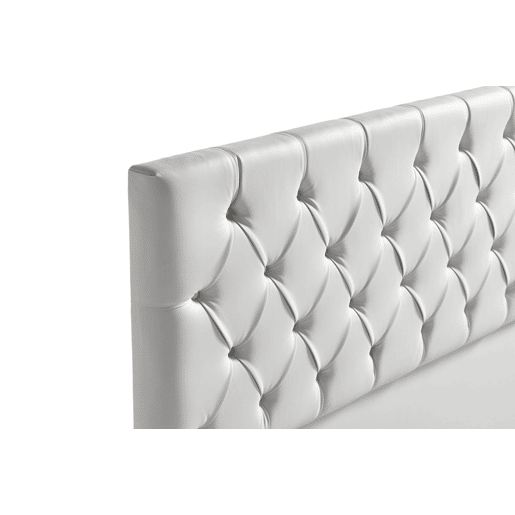 Cabeceira Estofada CAPRI Pele Sintética 130x120x12 cm - CINZA CLARO - Moonia