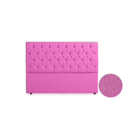 Cabeceira Estofada CAPRI Aqualine 100x120x12 cm - Fúcsia - Moonia