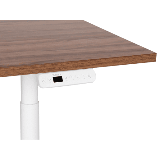 Secretária de pé ajustável eletricamente DESTINAS CastanhoBranco 160 cm 72 cm