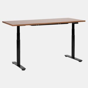 Secretária de pé ajustável eletricamente DESTINAS CastanhoPreto 160 cm 72 cm