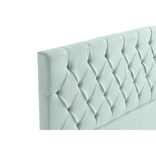 Cabeceira Estofada CAPRI Aqualine 130x120x12 cm - VERDE ÁGUA - Moonia