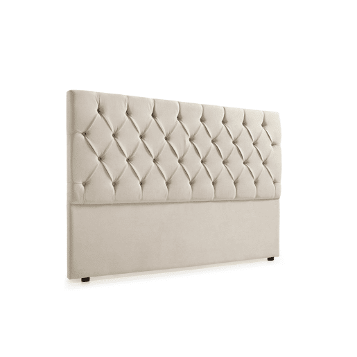Cabeceira Estofada CAPRI Aqualine 115x120x12 cm - Bege Torrado - Moonia