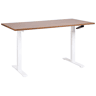 Secretária de pé ajustável manualmente DESTINES CastanhoBranco 160 cm 72 cm