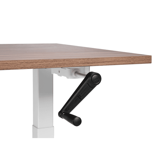 Secretária de pé ajustável manualmente DESTINES CastanhoBranco 160 cm 72 cm Secretária de pé ajustável manualmente DESTINES CastanhoBranco 160 cm 72 cm