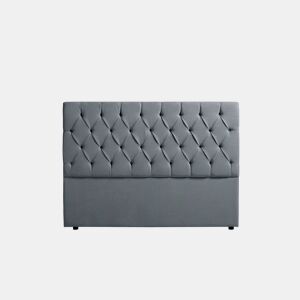 Cabeceira Estofada CAPRI Aqualine 170x120x12 cm - CINZA ESCURO - Moonia