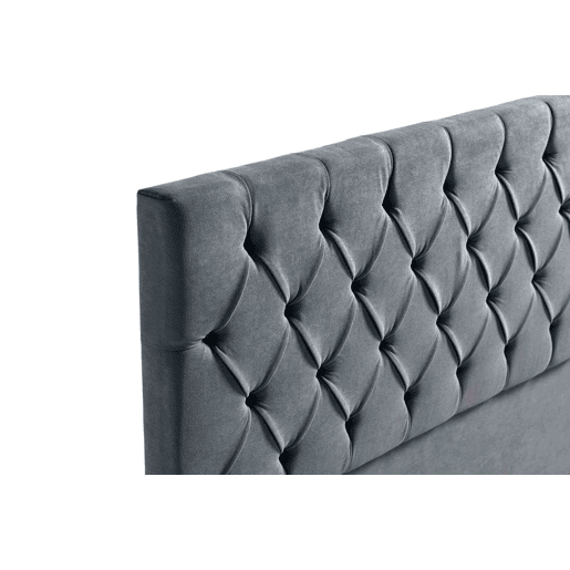 Cabeceira Estofada CAPRI Aqualine 210x120x12 cm - CINZA ESCURO - Moonia