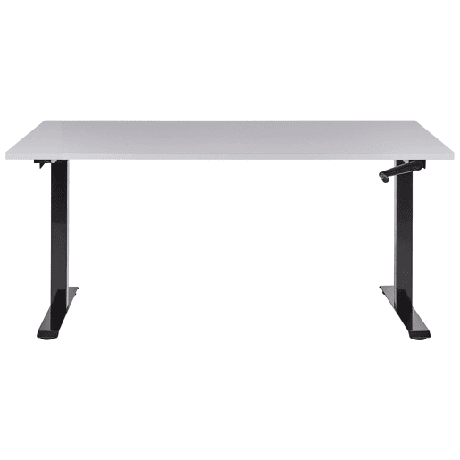 Secretária de pé ajustável manualmente DESTINES CinzentoPreto 160 cm 72 cm