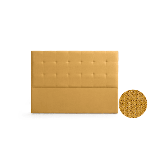 Cabeceira Estofada ASTORIA Aqualine 90x120x8 cm - MOSTARDA - Moonia
