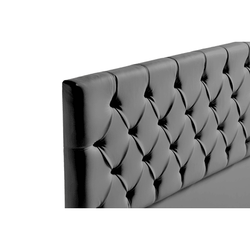 Cabeceira Estofada CAPRI Pele Sintética 90x120x12 cm - CINZA ESCURO - Moonia