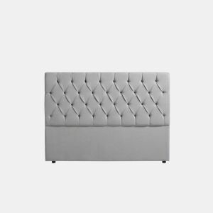 Cabeceira Estofada CAPRI Aqualine 145x120x12 cm - Cinzento Claro - Moonia