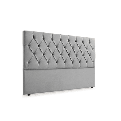 Cabeceira Estofada CAPRI Aqualine 145x120x12 cm - Cinzento Claro - Moonia