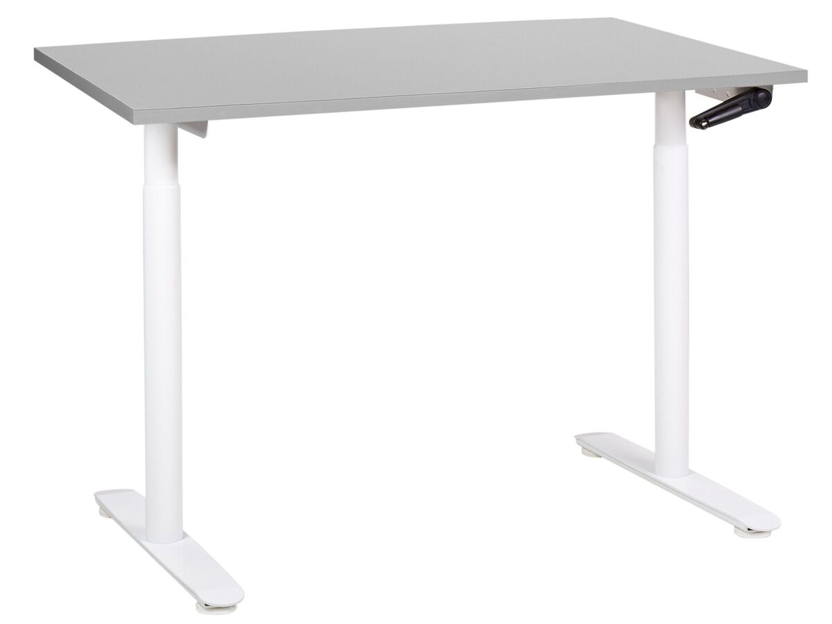 Beliani Escritorio regulable Destinas 120x72 Gris Claro