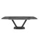 ANGEL CERDA Mesa comedor extensible ovalada barril mármol porcelánico y acero negro 240x100 ANGEL CERDA Mesa comedor extensible ovalada barril mármol porcelánico y acero negro 240x100 Negro