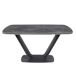 ANGEL CERDA Mesa comedor extensible ovalada barril mármol porcelánico y acero negro 240x100 ANGEL CERDA Mesa comedor extensible ovalada barril mármol porcelánico y acero negro 240x100 Negro