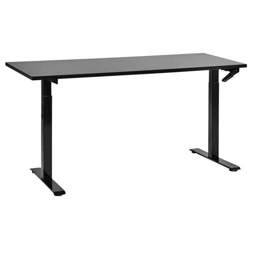 Secretária de pé ajustável manualmente DESTINES Preto 160 cm 72 cm