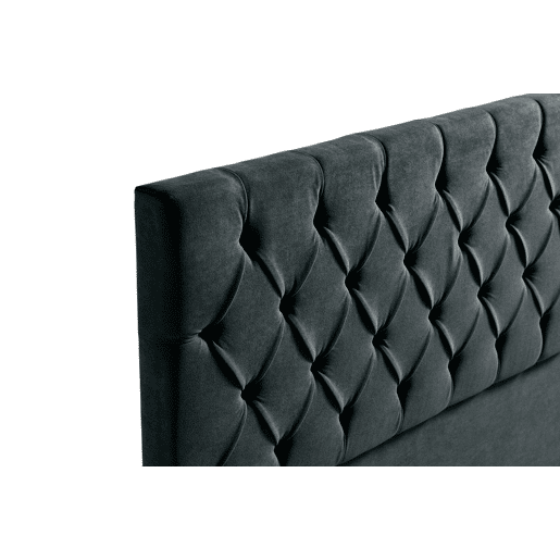 Cabeceira Estofada CAPRI Aqualine 100x120x12 cm - PRETO - Moonia