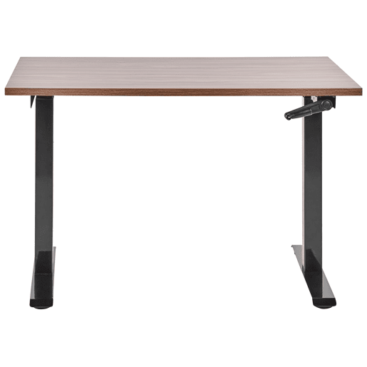 Secretária de pé ajustável manualmente DESTINES CastanhoPreto 120 cm 72 cm