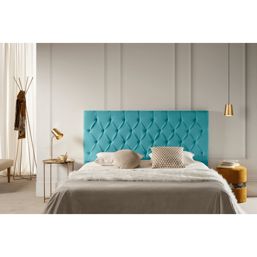 Cabeceira Estofada CAPRI Aqualine 190x120x12 cm - TURQUESA - Moonia