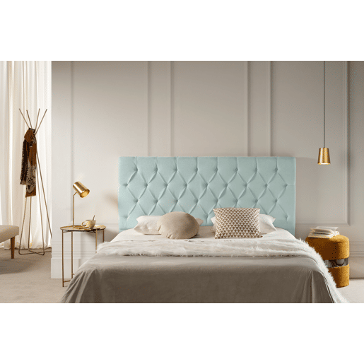 Cabeceira Estofada CAPRI Aqualine 100x120x12 cm - VERDE ÁGUA - Moonia