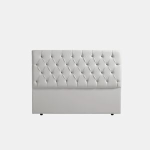 Cabeceira Estofada CAPRI Pele Sintética 90x120x12 cm - CINZA CLARO - Moonia