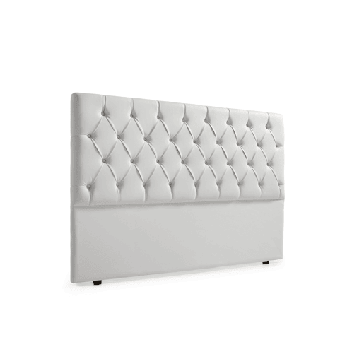 Cabeceira Estofada CAPRI Pele Sintética 90x120x12 cm - CINZA CLARO - Moonia