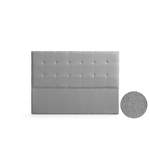 Cabeceira Estofada ASTORIA Aqualine 210x120x8 cm - Cinzento Claro - Moonia
