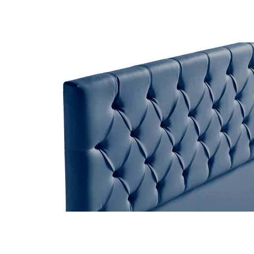 Cabeceira Estofada CAPRI Pele Sintética 160x120x12 cm - AZUL ESCURO - Moonia