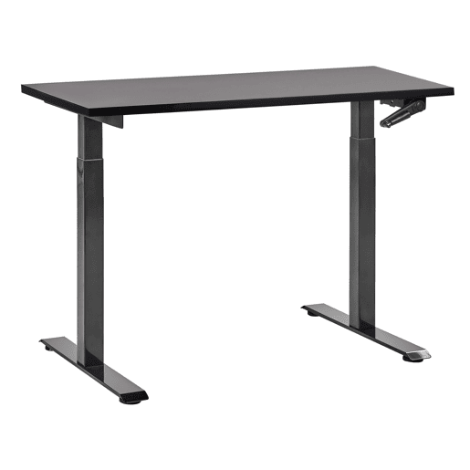 Secretária de pé ajustável manualmente DESTINES Preto 120 cm 72 cm