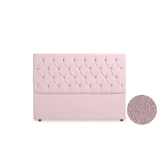Cabeceira Estofada CAPRI Aqualine 115x120x12 cm - Rosa Claro - Moonia