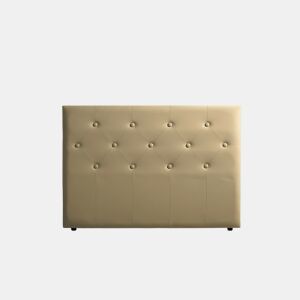 Cabeceira Estofada VICTORIA Pele Sintética 210x115x12 cm - Dourado - Moonia