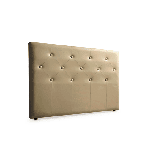 Cabeceira Estofada VICTORIA Pele Sintética 210x115x12 cm - Dourado - Moonia