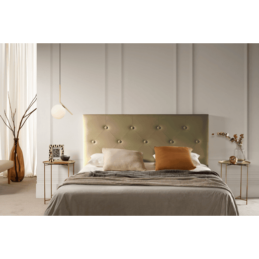 Cabeceira Estofada GENOVA Aqualine 130x120x8 cm - CINZA ESCURO - Moonia