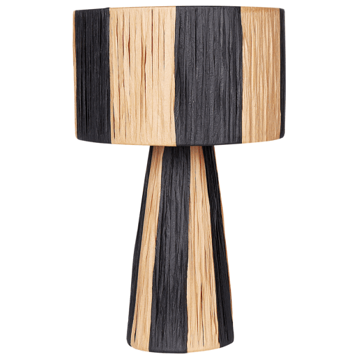 Candeeiro de mesa WELMEL Vime CastanhoPreto
