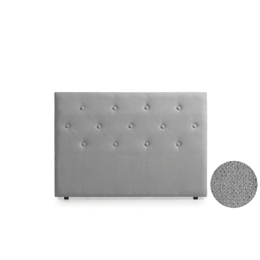 Cabeceira Estofada VICTORIA Aqualine 160x115x12 cm - Cinzento Claro - Moonia