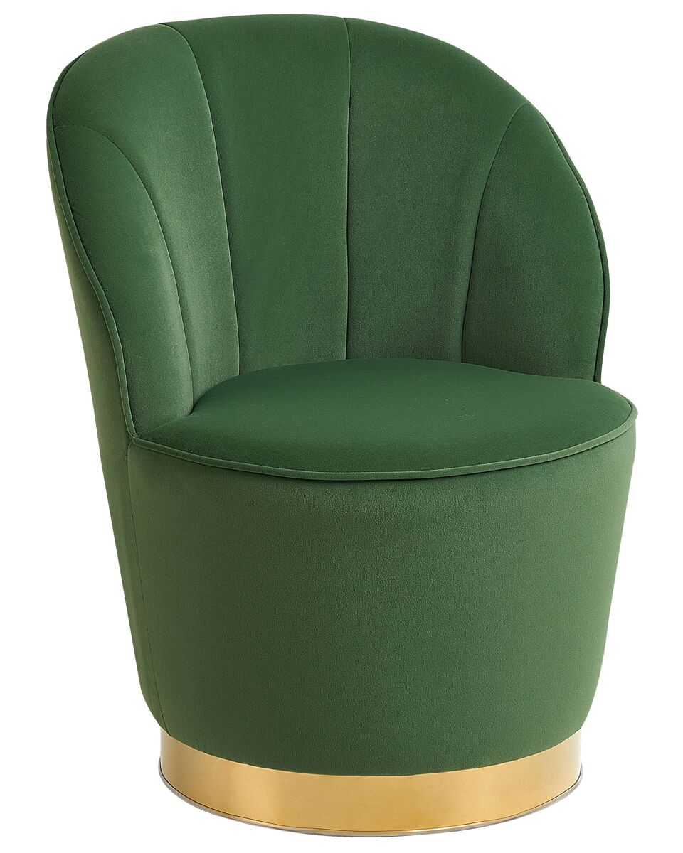 Beliani Sillón ALBY Verde Oscuro
