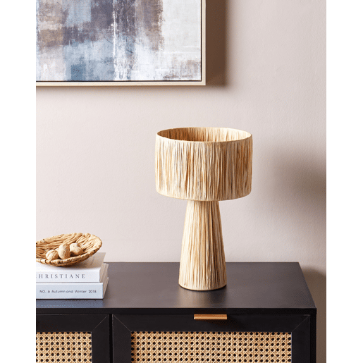 Candeeiro de mesa WELMEL Vime Natural