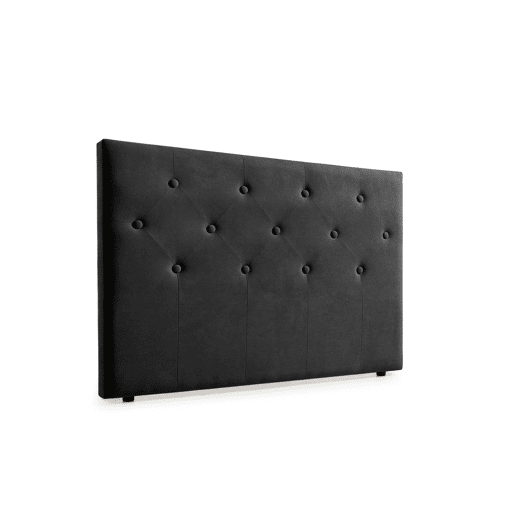 Cabeceira Estofada VICTORIA Aqualine 210x115x12 cm - PRETO - Moonia