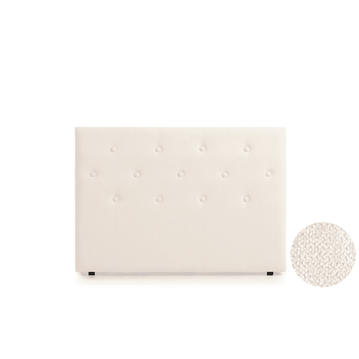 Cabeceira Estofada VICTORIA Aqualine 130x115x12 cm - BEGE - Moonia