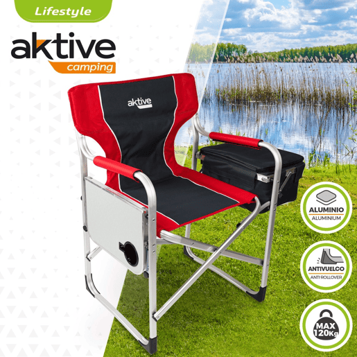 Cadeira de camping diretor com mesa e bolsa térmica Aktive