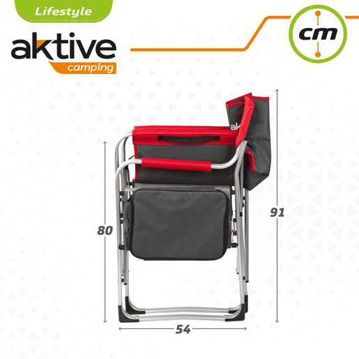 Cadeira de camping diretor com mesa e bolsa térmica Aktive