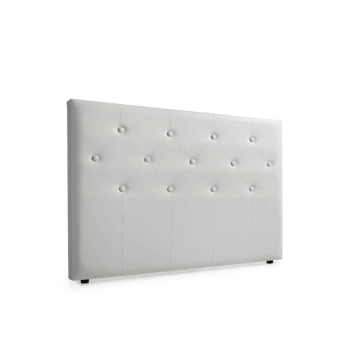 Cabeceira Estofada VICTORIA Pele Sintética 145x115x12 cm - CINZA CLARO - Moonia