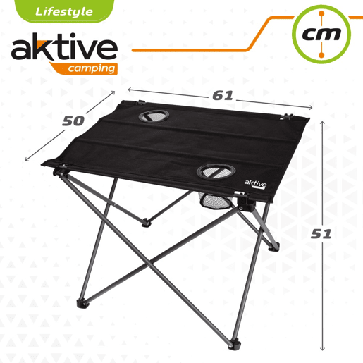 Mesa dobrável textil para campismo Aktive