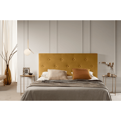 Cabeceira Estofada VICTORIA Aqualine 220x115x12 cm - MOSTARDA - Moonia