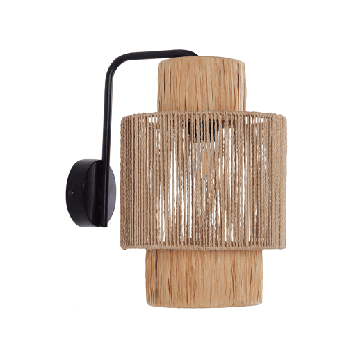 Conjunto de 2 candeeiros de parede JAMMA Corda de papel Natural