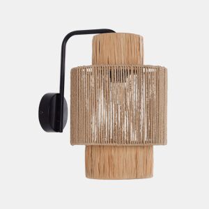 Conjunto de 2 candeeiros de parede JAMMA Corda de papel Natural
