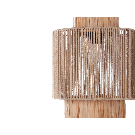 Conjunto de 2 candeeiros de parede JAMMA Corda de papel Natural