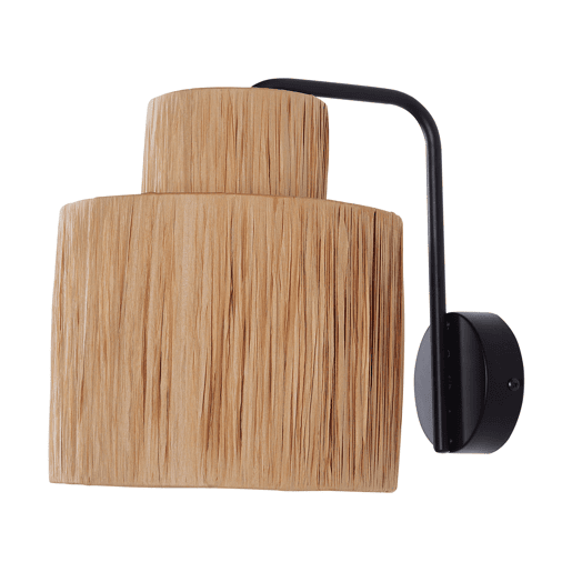 Conjunto de 2 candeeiros de parede SHINFA Vime Natural