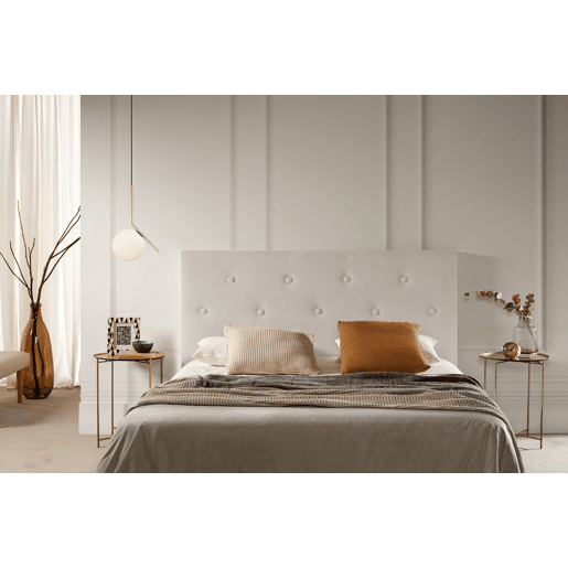 Cabeceira Estofada VICTORIA Aqualine 160x115x12 cm - BEGE - Moonia