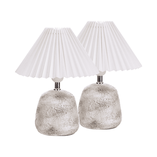Conjunto de 2 candeeiros de mesa ZEYI Cerâmica Branco