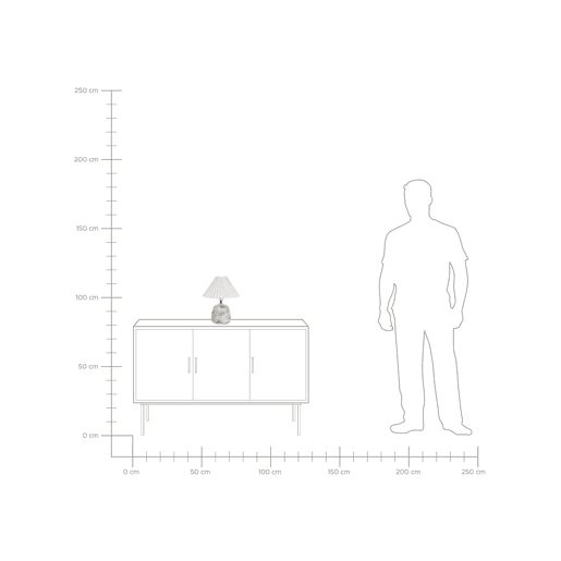 Conjunto de 2 candeeiros de mesa ZEYI Cerâmica Branco
